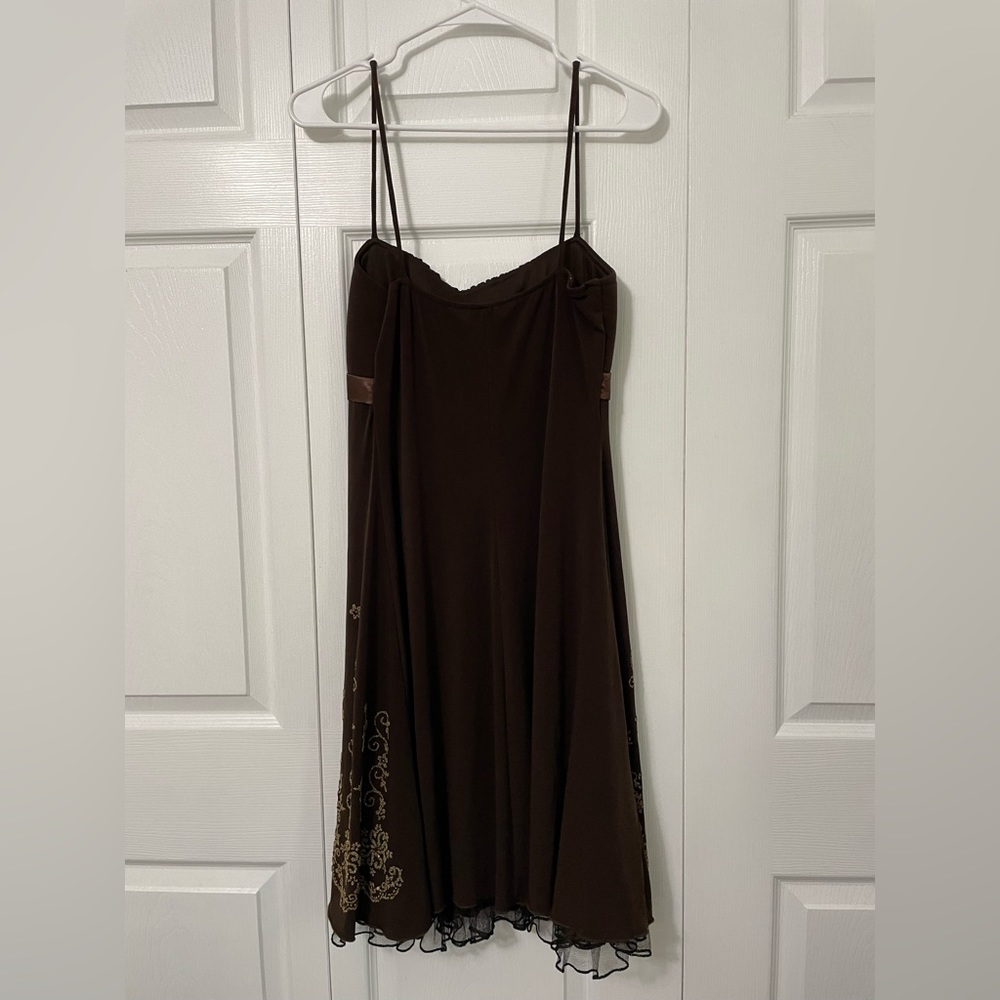 Ruby Rox Brown Embroidered Dress - image 4